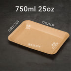 Disposable Kraft Paper BBQ Plates & Rectangular Trays - Various specifications