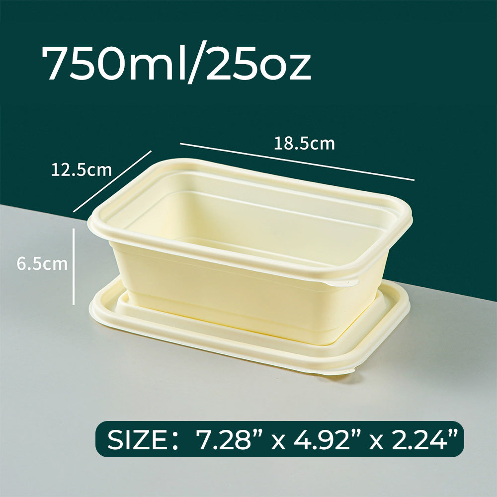 Disposable eco-friendly corn starch food container 400 pieces