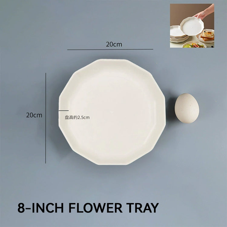 Eco-Friendly Rice Husk Lotus & Square Plates Biodegradable Dinnerware