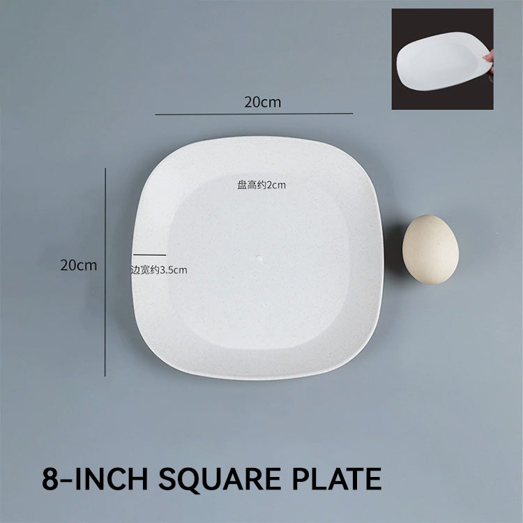 Eco-Friendly Rice Husk Lotus & Square Plates Biodegradable Dinnerware