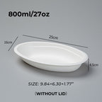 Biodegradable Disposable Paper Pulp Oval Bowls 900 pcs