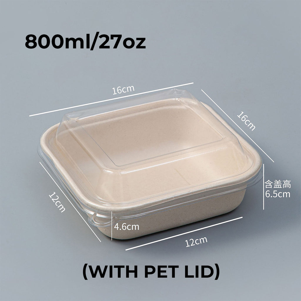 Biodegradable Disposable Paper Pulp Oval Bowls 900 pcs