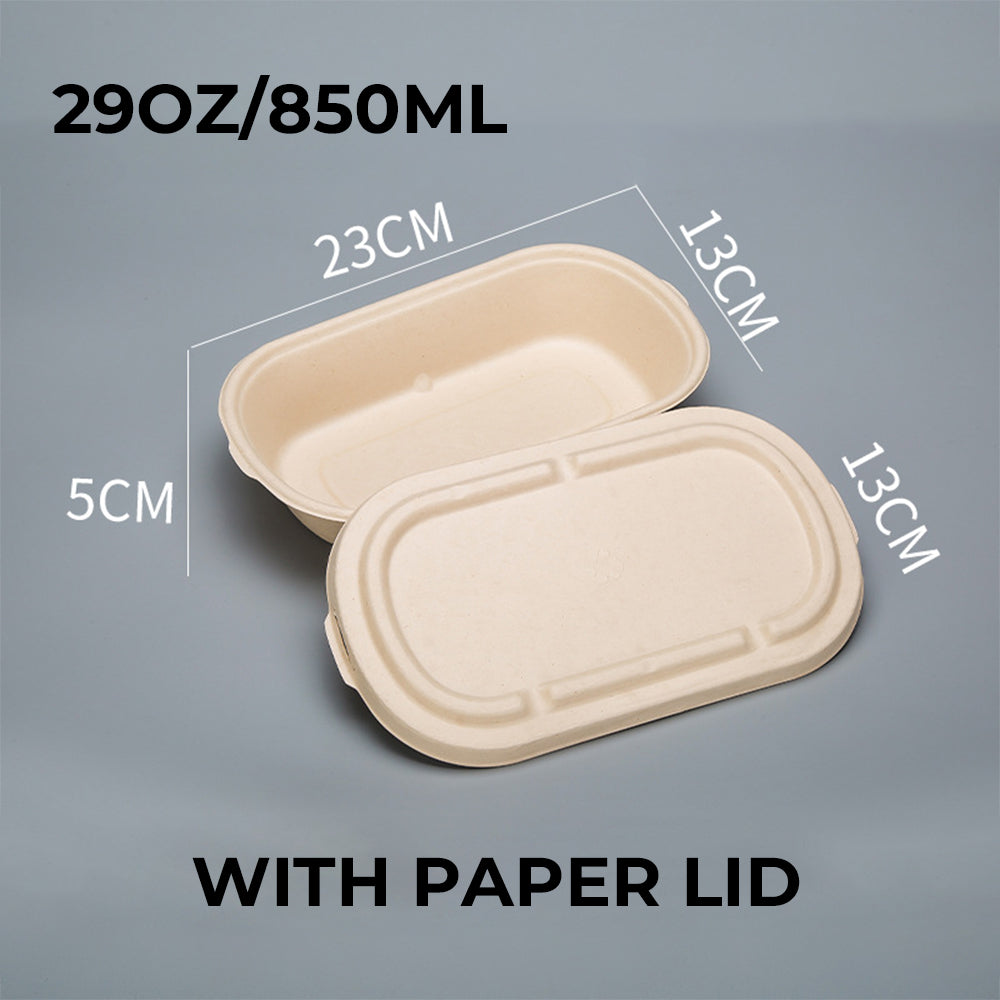 Disposable Paper Pulp Takeout Containers - Multi-Size Options 500ml-1000ml 丨 800 pcs
