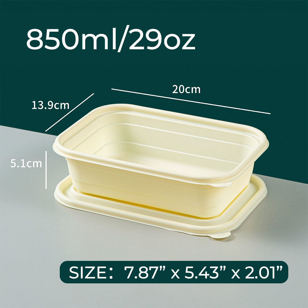 Disposable eco-friendly corn starch food container 400 pieces