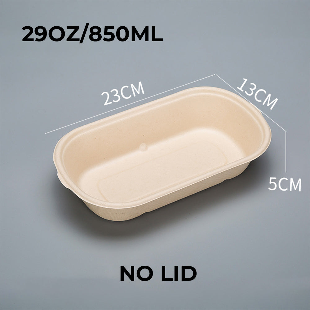 Disposable Paper Pulp Takeout Containers - Multi-Size Options 500ml-1000ml 丨 800 pcs