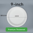 Eco-Friendly Disposable Round Paper Plates - Sugarcane Pulp