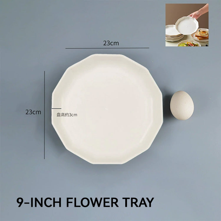 Eco-Friendly Rice Husk Lotus & Square Plates Biodegradable Dinnerware
