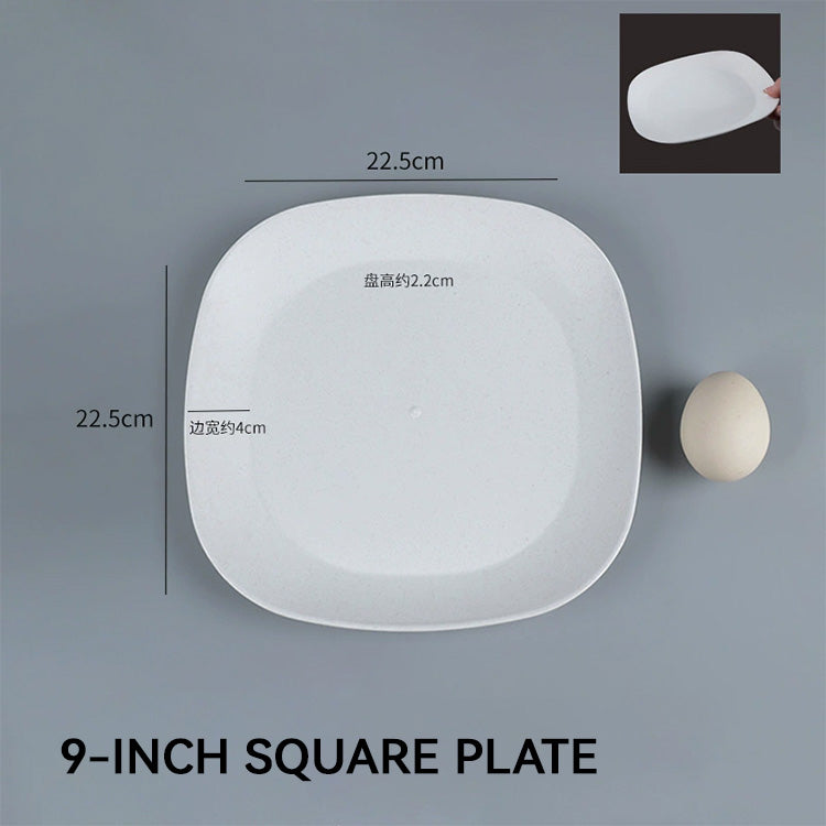 Eco-Friendly Rice Husk Lotus & Square Plates Biodegradable Dinnerware