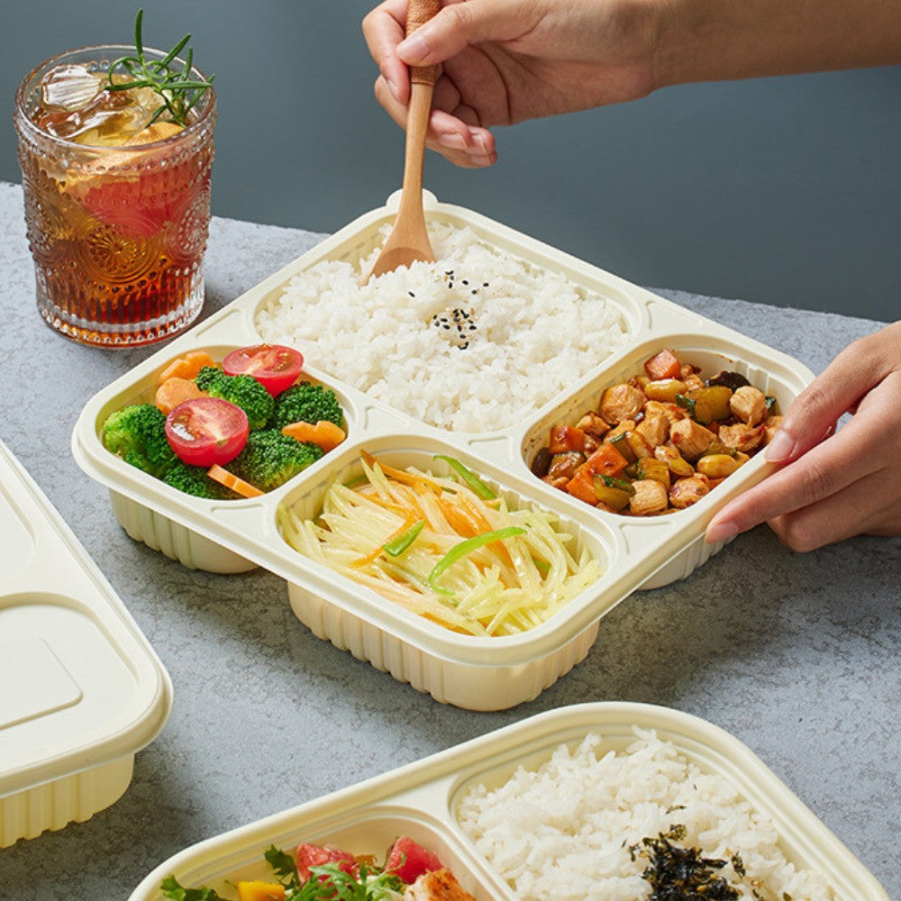 Multi-Compartment Corn Starch Disposable Takeout Containers | 300pcs