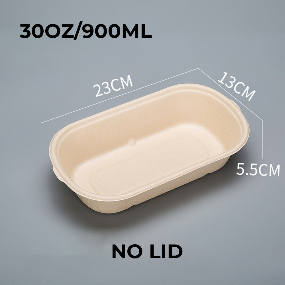 Disposable Paper Pulp Takeout Containers - Multi-Size Options 500ml-1000ml 丨 800 pcs