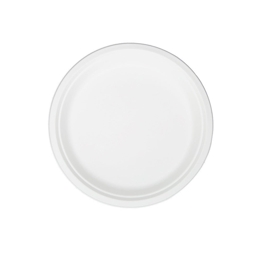 Eco-Friendly Disposable Round Paper Plates - Sugarcane Pulp