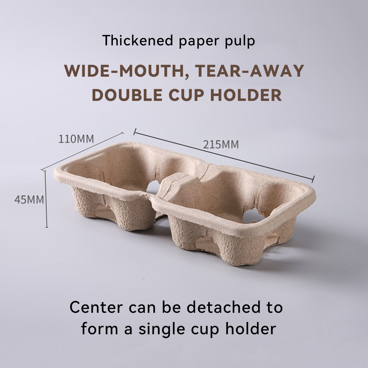 Disposable Biodegradable Coffee & Bubble Tea Cup Carriers - Eco-Friendly Takeout Holders