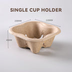 Disposable Biodegradable Coffee & Bubble Tea Cup Carriers - Eco-Friendly Takeout Holders