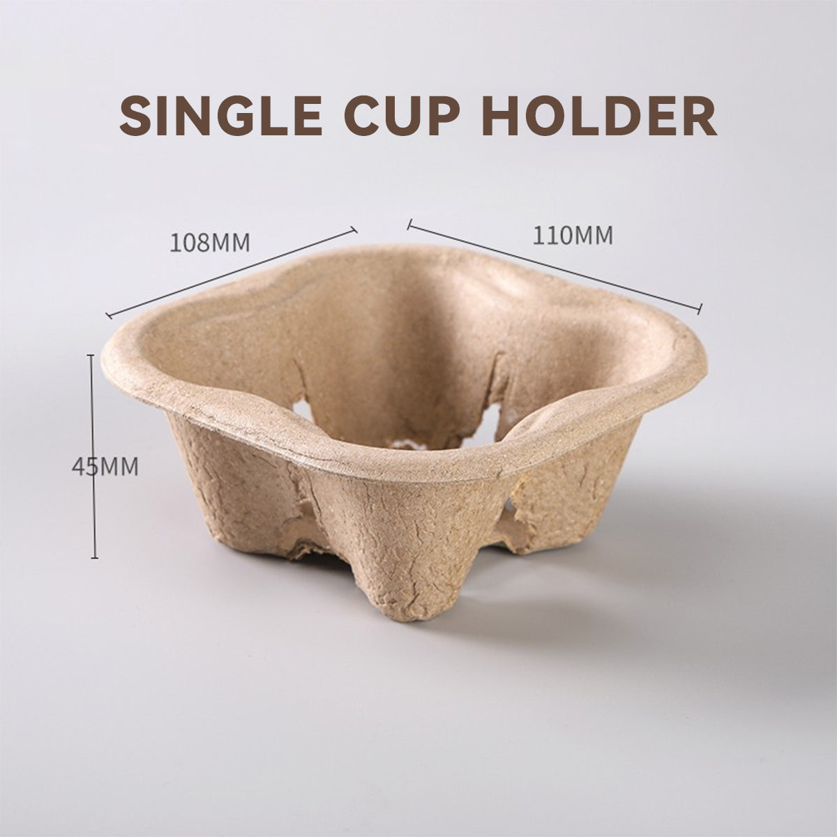 Disposable Biodegradable Coffee & Bubble Tea Cup Carriers - Eco-Friendly Takeout Holders