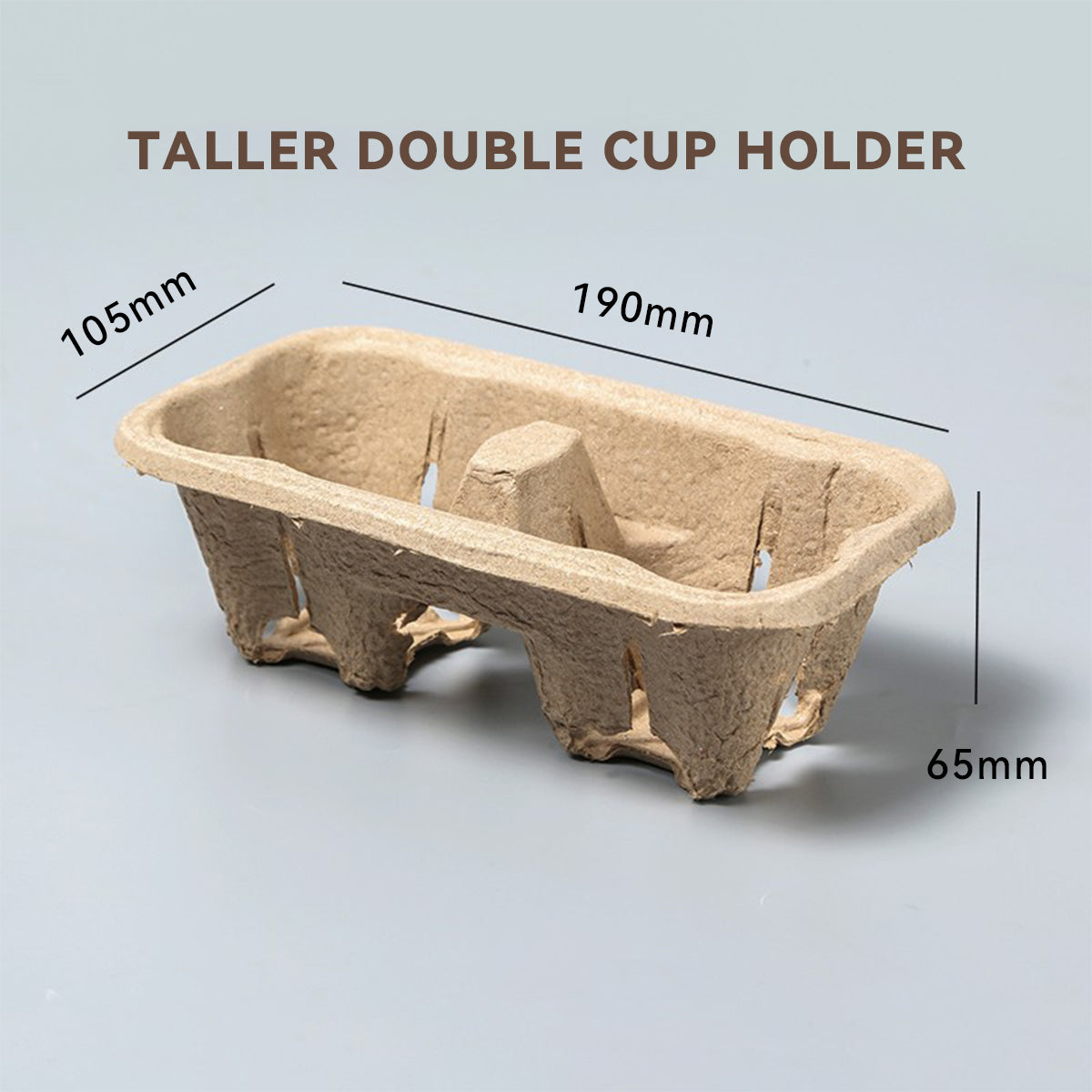 Disposable Biodegradable Coffee & Bubble Tea Cup Carriers - Eco-Friendly Takeout Holders