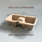 Disposable Biodegradable Coffee & Bubble Tea Cup Carriers - Eco-Friendly Takeout Holders