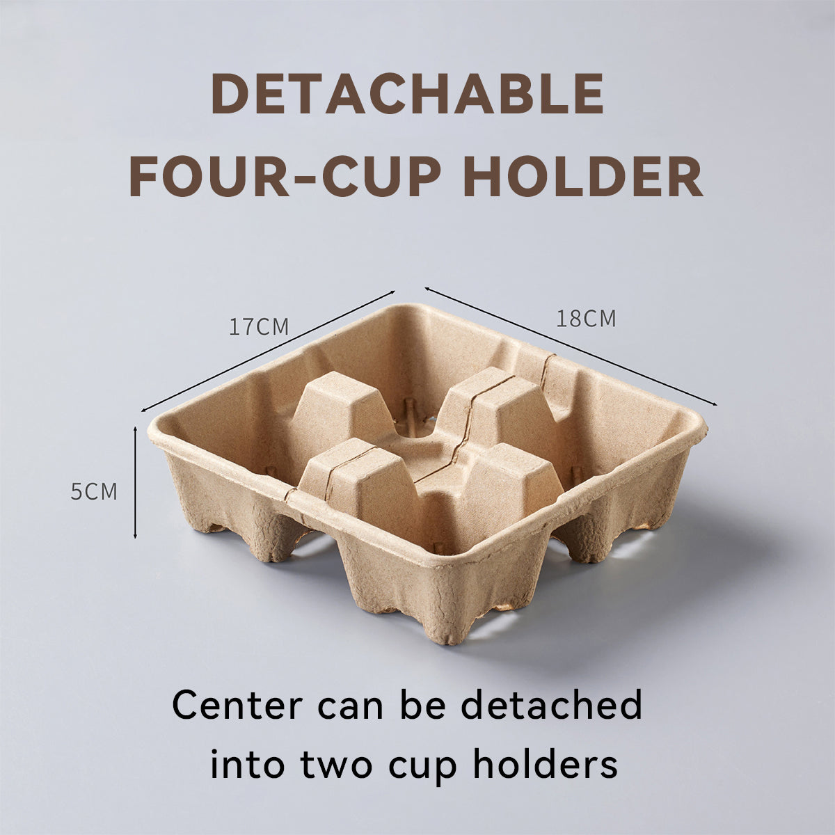 Disposable Biodegradable Coffee & Bubble Tea Cup Carriers - Eco-Friendly Takeout Holders