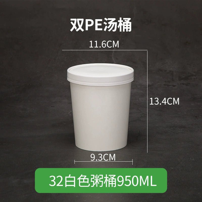 Disposable Kraft Paper Food Containers - Leak-Proof Soup Bowls for Takeout 丨1000 pcs