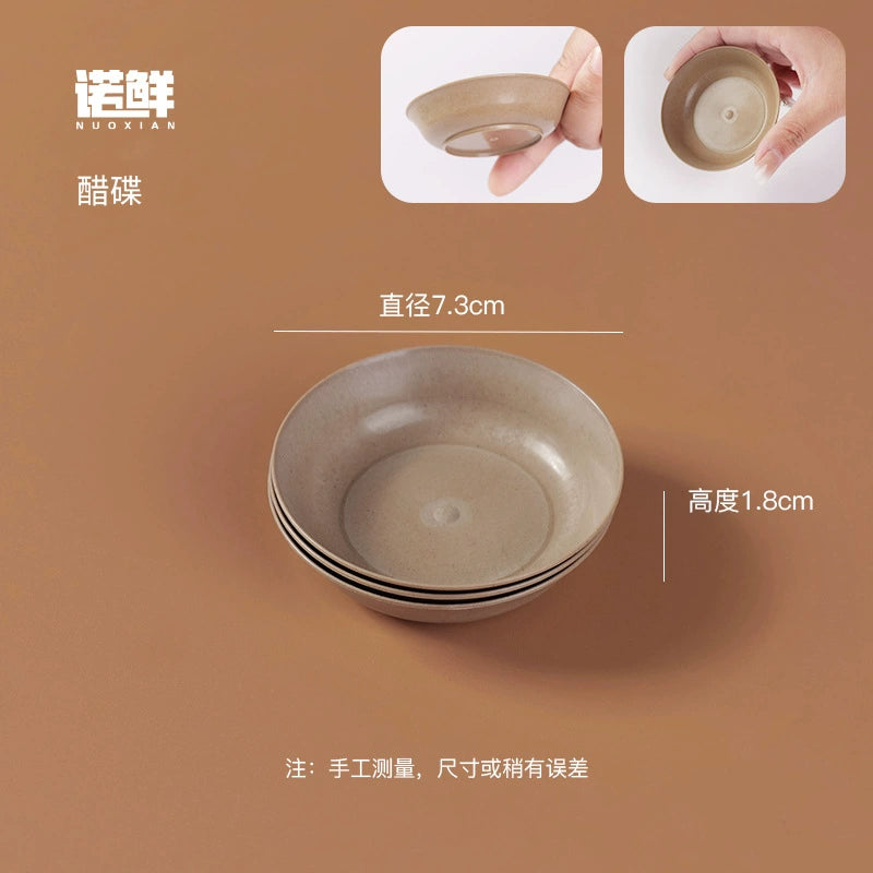 Disposable Rice Husk Sauce Dishes - Eco-Friendly Thickened Food Grade Condiment Plates | 2800/Case