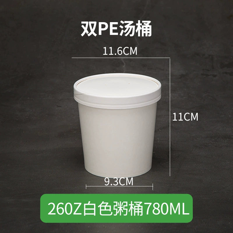 Disposable Kraft Paper Food Containers - Leak-Proof Soup Bowls for Takeout 丨1000 pcs