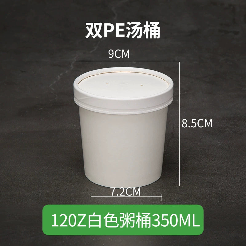 Disposable Kraft Paper Food Containers - Leak-Proof Soup Bowls for Takeout 丨1000 pcs