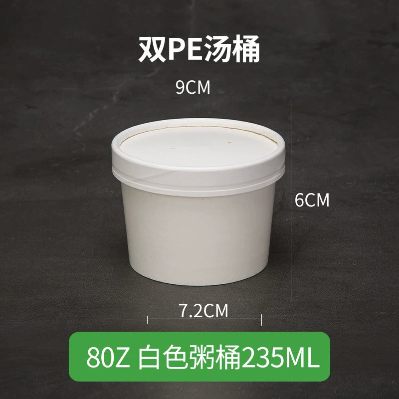 Disposable Kraft Paper Food Containers - Leak-Proof Soup Bowls for Takeout 丨1000 pcs