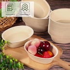 Disposable Paper Food Containers - Oval Bathtub Bowls for Desserts, Ice Cream, Soup & Salad Takeout丨 1500 pcs