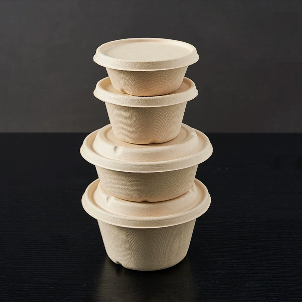 Disposable Paper Pulp Bowls - Biodegradable Round Dining Bowls 1000pcs Bulk Pack