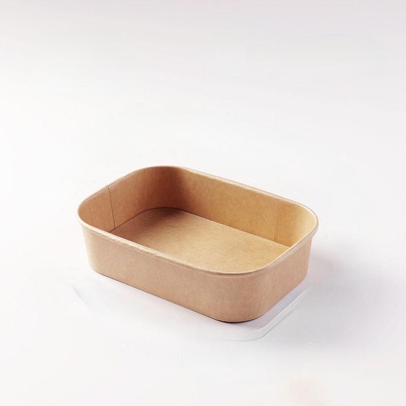 Disposable Kraft Paper Square Bowls - Takeout Containers for Light Meals & Picnics 400 pieces